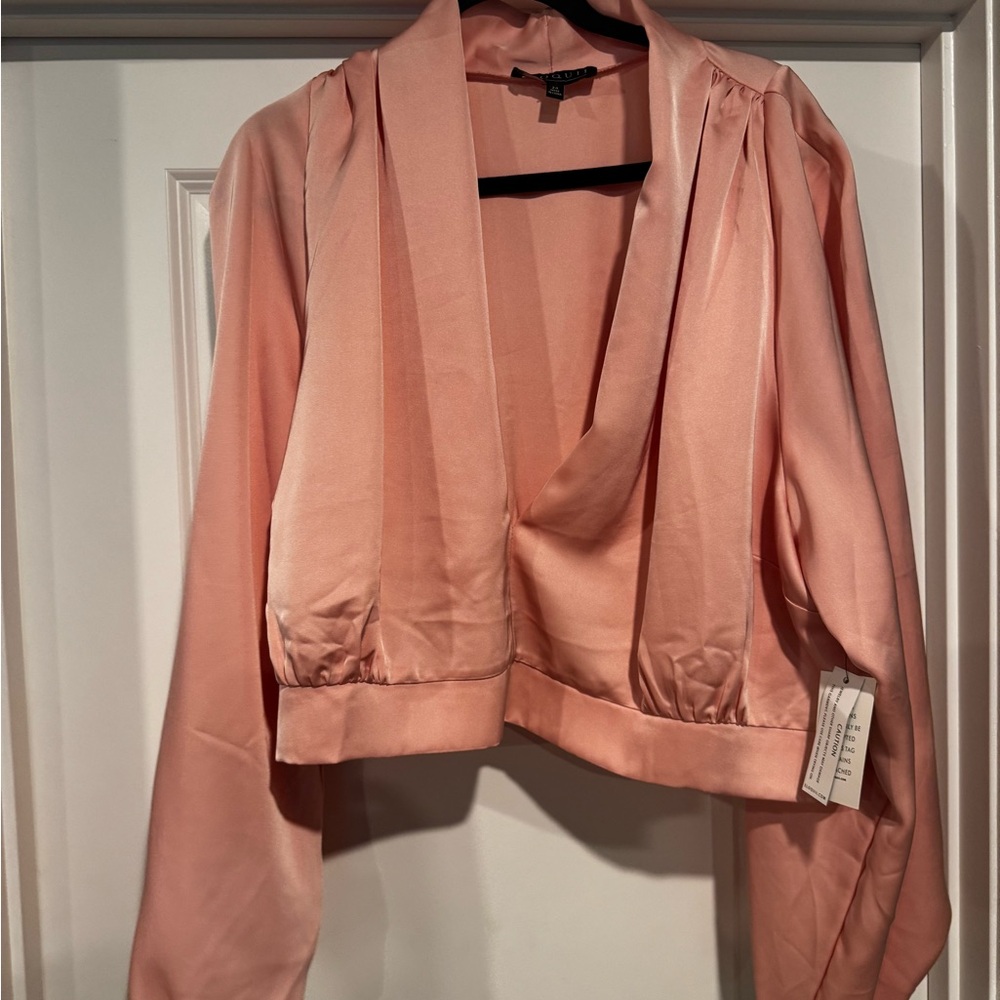Eloquii Blush Satin Top